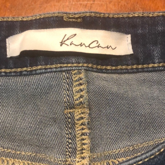 Kancan Zuma Distressed Raw Hem Denim Mini Skirt Size 26 - Picture 4 of 6